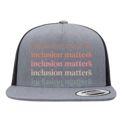 Vinatge Inclusion Matters Positive Diversity Kindness Matter Flat Bill Trucker Hat