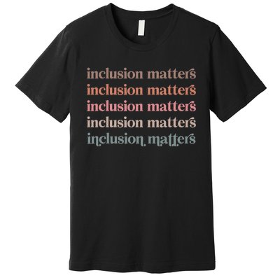 Vinatge Inclusion Matters Positive Diversity Kindness Matter Premium T-Shirt