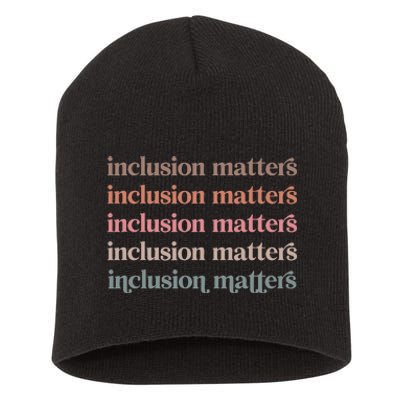 Vinatge Inclusion Matters Positive Diversity Kindness Matter Short Acrylic Beanie