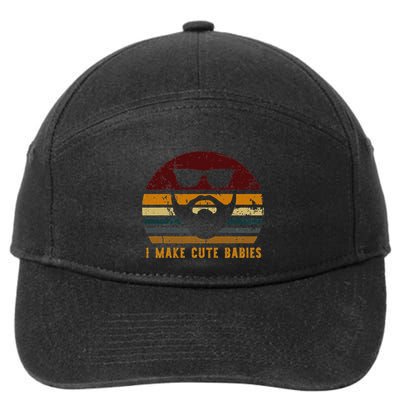 Vintage I Make Cute Babies Funny Confident Dads 7-Panel Snapback Hat