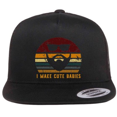 Vintage I Make Cute Babies Funny Confident Dads Flatbill Hat