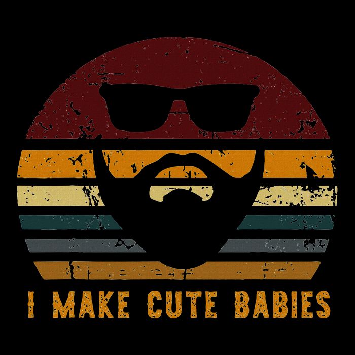 Vintage I Make Cute Babies Funny Confident Dads Flatbill Hat