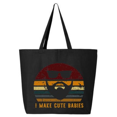 Vintage I Make Cute Babies Funny Confident Dads 25L Jumbo Tote