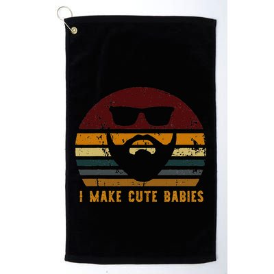 Vintage I Make Cute Babies Funny Confident Dads Golf Towel