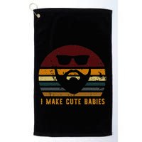 Vintage I Make Cute Babies Funny Confident Dads Golf Towel