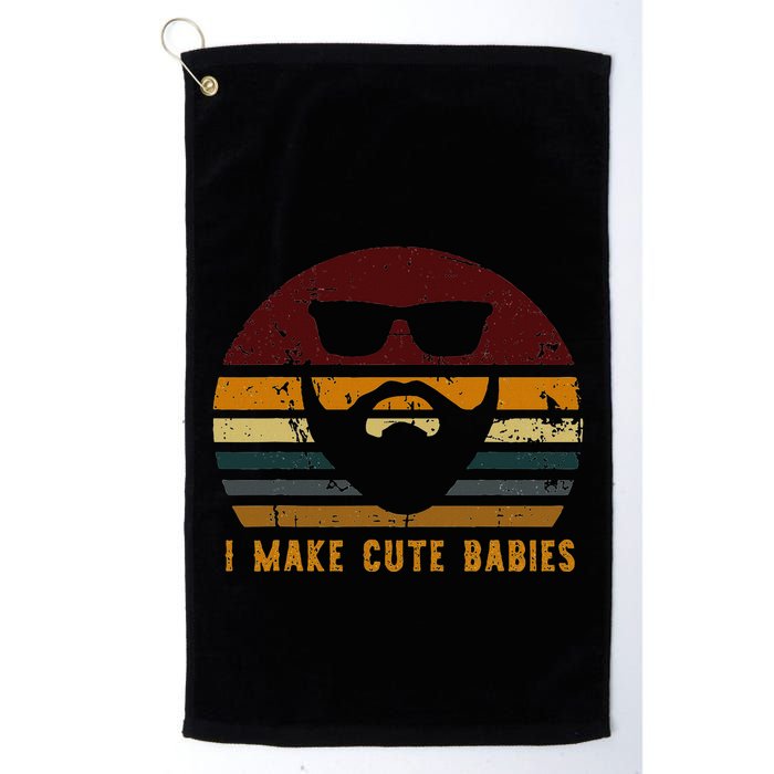 Vintage I Make Cute Babies Funny Confident Dads Golf Towel