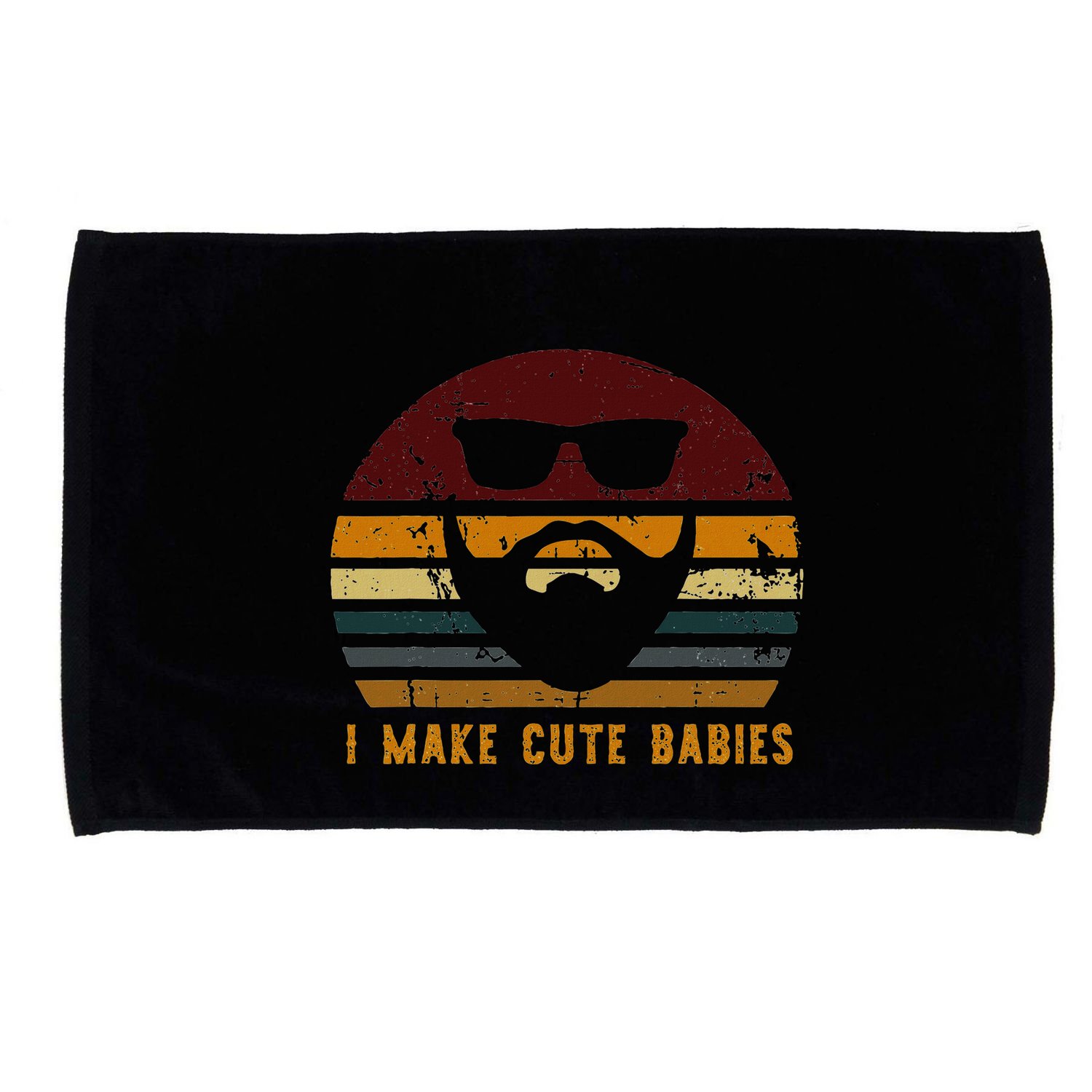 Vintage I Make Cute Babies Funny Confident Dads Microfiber Hand Towel