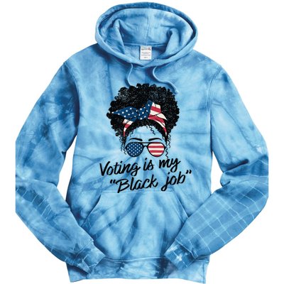 Voting Is My Black Job Women Tie Dye Hoodie