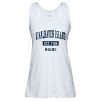 Vinalhaven Island Maine Me Vintage Sports Established Ladies Essential Flowy Tank