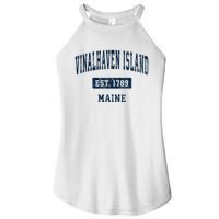 Vinalhaven Island Maine Me Vintage Sports Established Women's Perfect Tri Rocker Tank