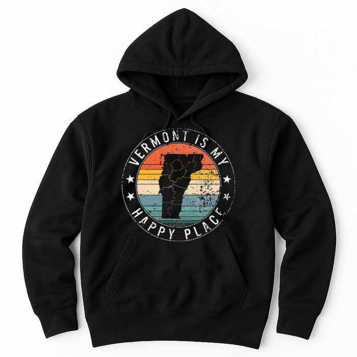 Vermont Is My Happiest Place Vt State Vacation Montpelier Hoodie