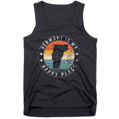 Vermont Is My Happiest Place Vt State Vacation Montpelier Tank Top