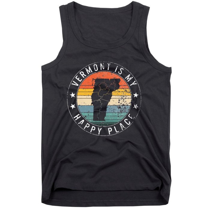 Vermont Is My Happiest Place Vt State Vacation Montpelier Tank Top