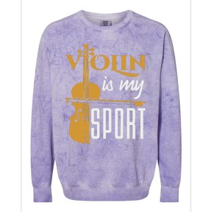 Violin Is My Sport Violinist Violin Player Instrument Colorblast Crewneck Sweatshirt