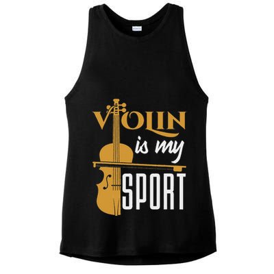 Violin Is My Sport Violinist Violin Player Instrument Ladies PosiCharge Tri-Blend Wicking Tank