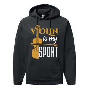 Violin Is My Sport Violinist Violin Player Instrument Performance Fleece Hoodie