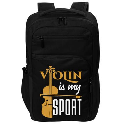 Violin Is My Sport Violinist Violin Player Instrument Impact Tech Backpack