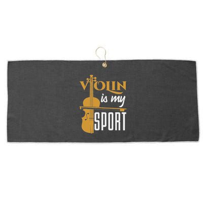 Violin Is My Sport Violinist Violin Player Instrument Large Microfiber Waffle Golf Towel