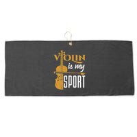Violin Is My Sport Violinist Violin Player Instrument Large Microfiber Waffle Golf Towel