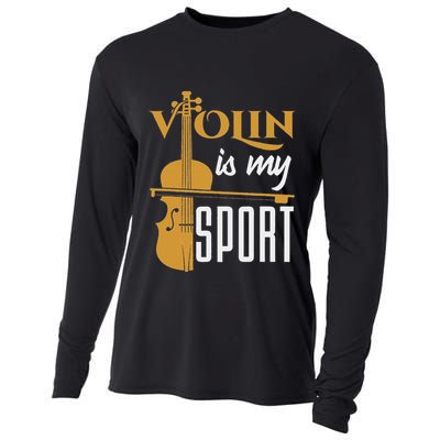 Violin Is My Sport Violinist Violin Player Instrument Cooling Performance Long Sleeve Crew