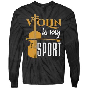 Violin Is My Sport Violinist Violin Player Instrument Tie-Dye Long Sleeve Shirt