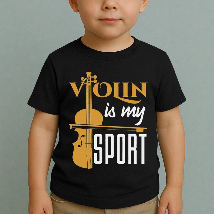 Violin Is My Sport Violinist Violin Player Instrument Toddler T-Shirt