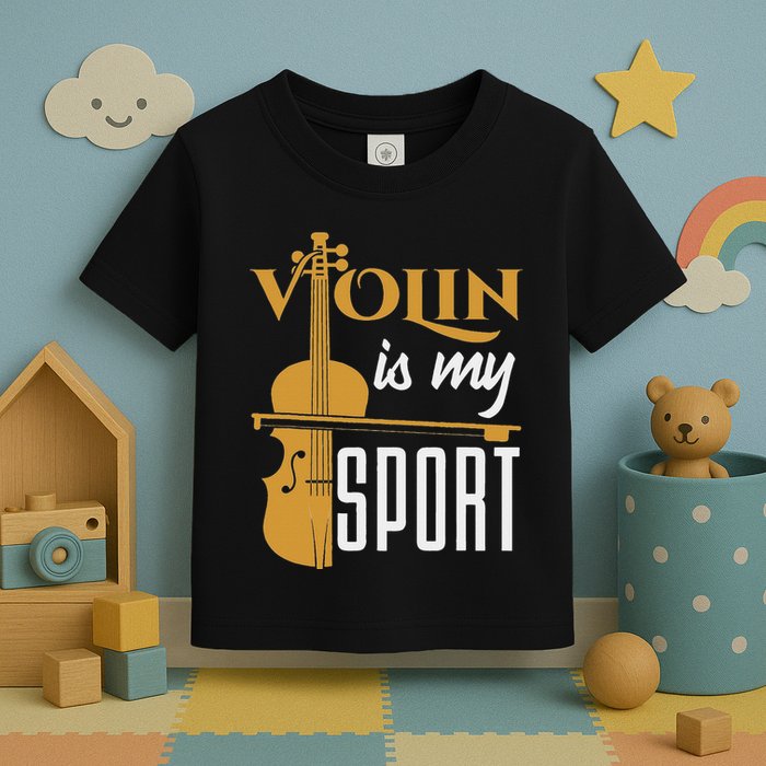 Violin Is My Sport Violinist Violin Player Instrument Toddler T-Shirt