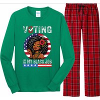 Voting Is My Black Job Long Sleeve Pajama Set