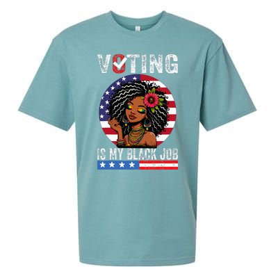 Voting Is My Black Job Sueded Cloud Jersey T-Shirt