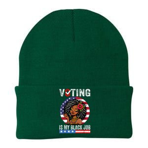 Voting Is My Black Job Knit Cap Winter Beanie