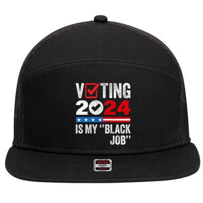 Voting Is My Black Job 7 Panel Mesh Trucker Snapback Hat