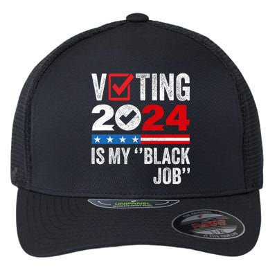 Voting Is My Black Job Flexfit Unipanel Trucker Cap