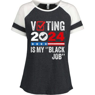 Voting Is My Black Job Enza Ladies Jersey Colorblock Tee