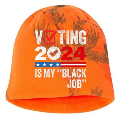 Voting Is My Black Job Kati - Camo Knit Beanie