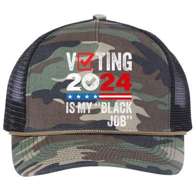 Voting Is My Black Job Retro Rope Trucker Hat Cap