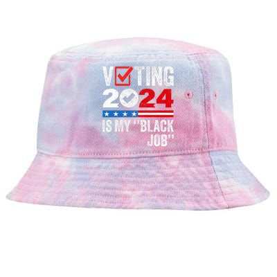 Voting Is My Black Job Tie-Dyed Bucket Hat