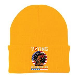 Voting Is My Black Job Gift Knit Cap Winter Beanie