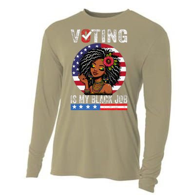 Voting Is My Black Job Gift Cooling Performance Long Sleeve Crew