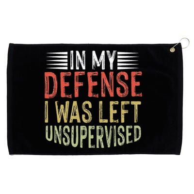 vintage In my defense i was left unsupervised Grommeted Golf Towel