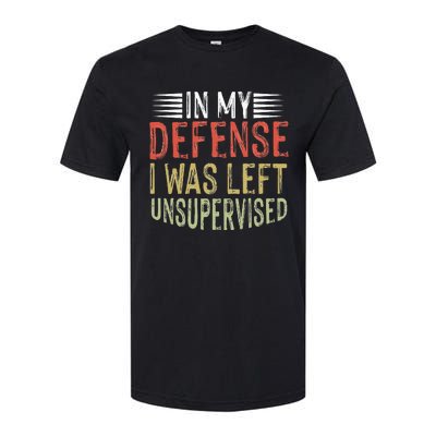 vintage In my defense i was left unsupervised Softstyle CVC T-Shirt