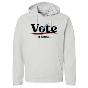 Vote It Matters Performance Fleece Hoodie