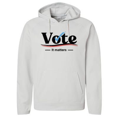 Vote It Matters Performance Fleece Hoodie