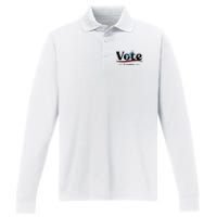 Vote It Matters Performance Long Sleeve Polo