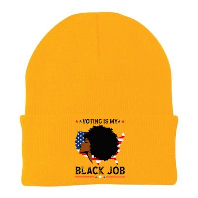 Voting Is My Black Job Black American Voting Knit Cap Winter Beanie