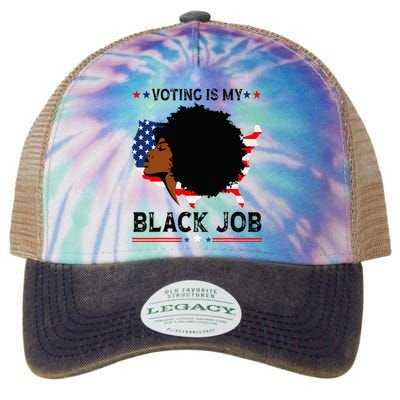 Voting Is My Black Job Black American Voting Legacy Tie Dye Trucker Hat