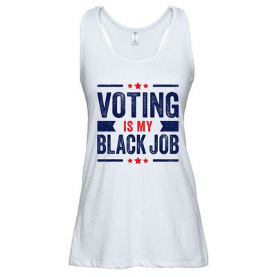 Voting Is My Black Job Ladies Essential Flowy Tank