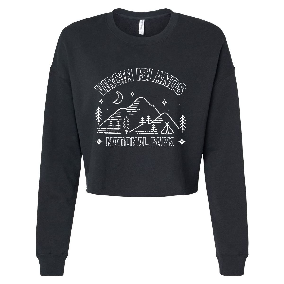 Virgin Islands National Park Explore Adventure Camp Mountain Cropped Pullover Crew