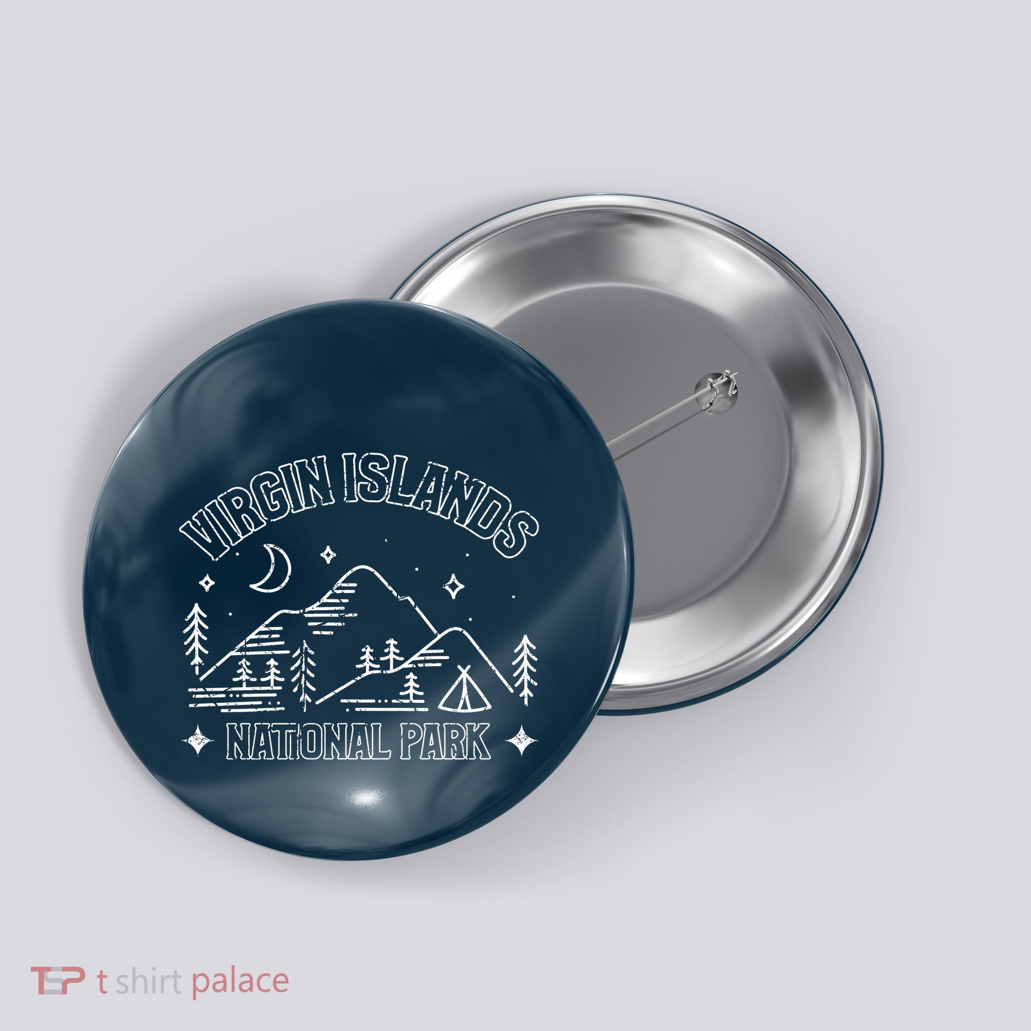 Virgin Islands National Park Explore Adventure Camp Mountain Button