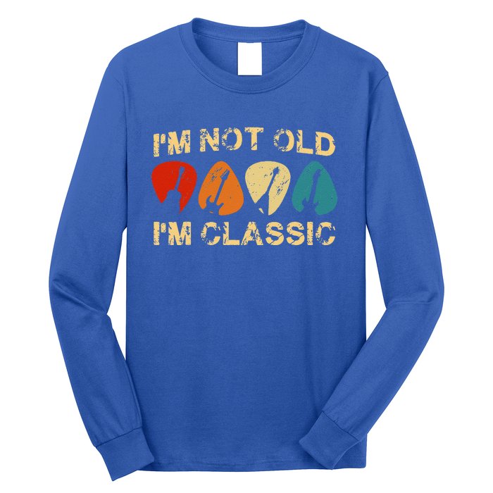 Vintage I'm Not Old I'm Classic Guitar For Dad Grandpa Long Sleeve Shirt