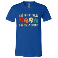 Vintage I'm Not Old I'm Classic Guitar For Dad Grandpa V-Neck T-Shirt